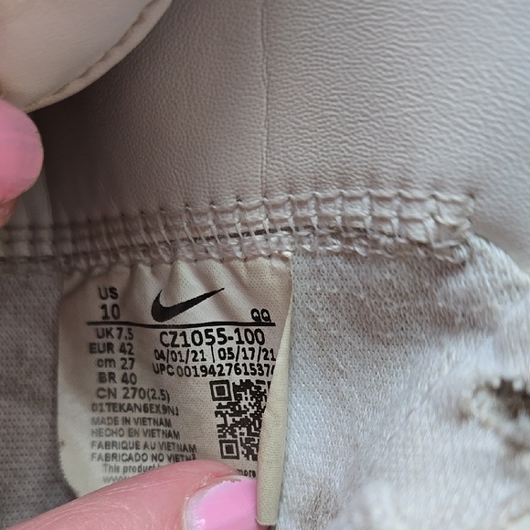 Nike Blazers High-Top Sneakers in White and Tan - Picture 8 of 8